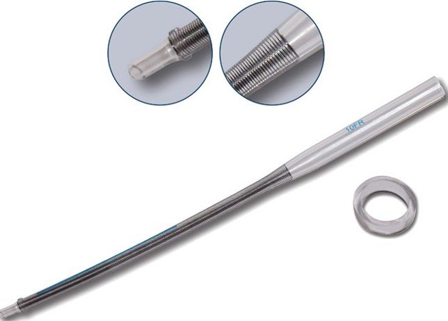 Straight Arterial Cannula with Flexible Ring