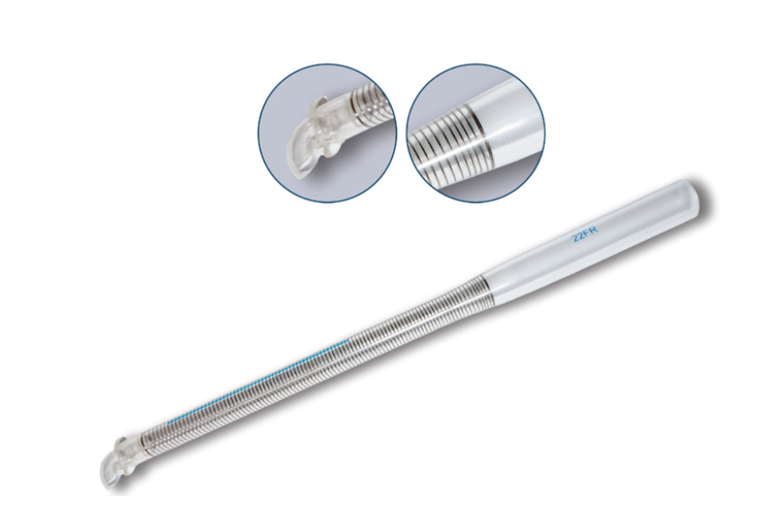 Curved Arterial Cannula with Suture Flange